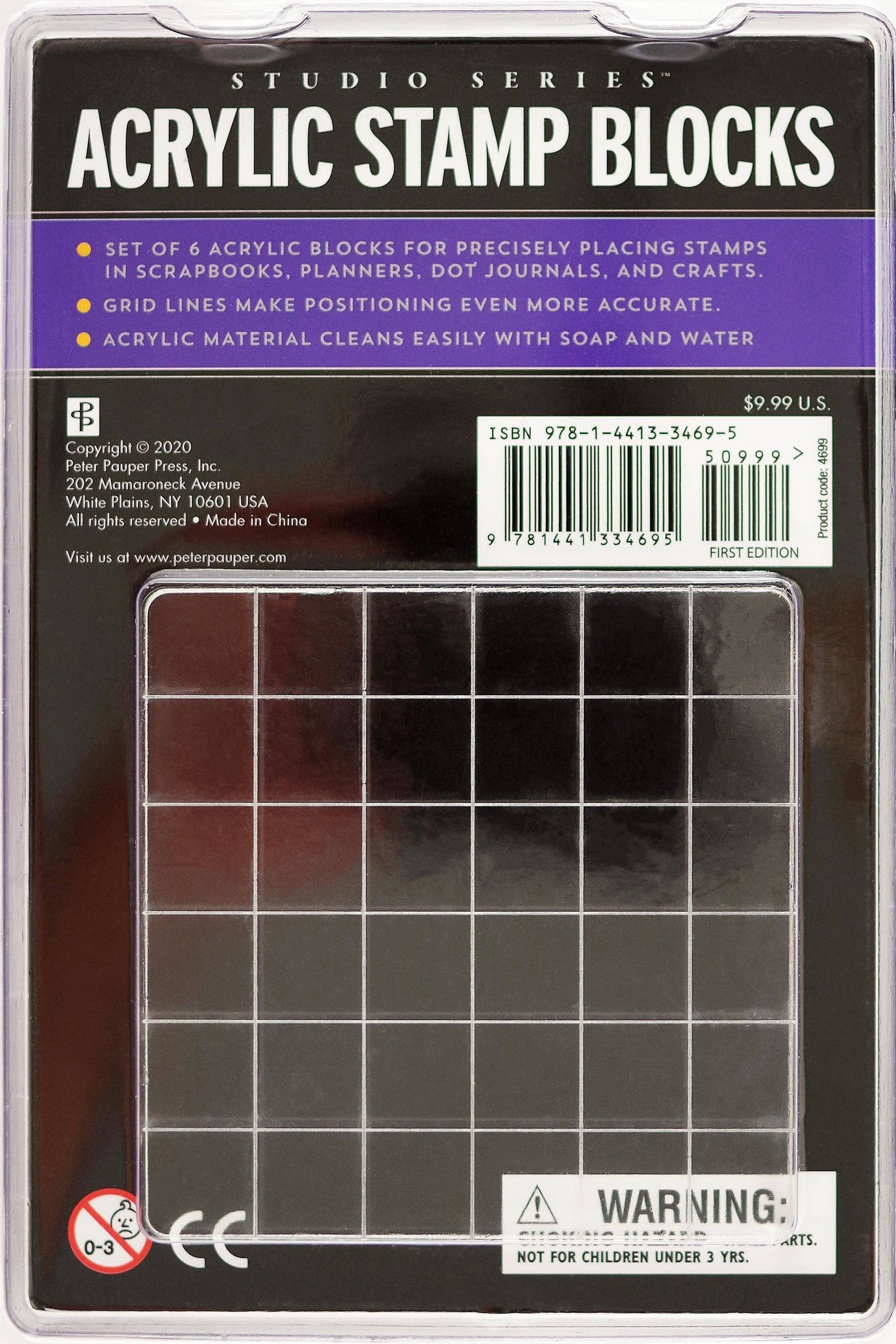 Studio Series Acrylic Block Stamp Set (6 clear blocks) - Wordkind Stationery Boutique