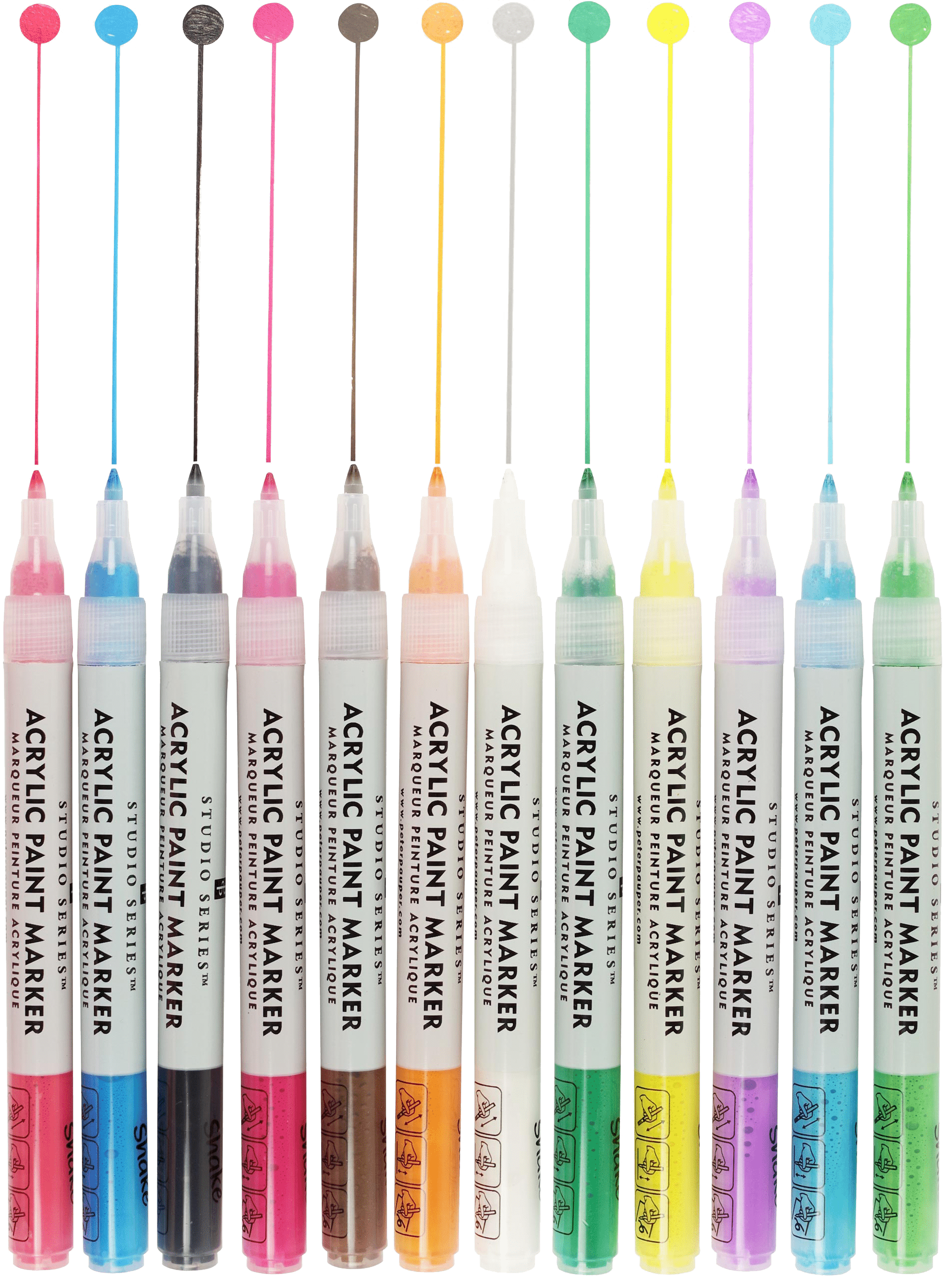 Studio Series Acrylic Paint Marker Set (12 - piece set) - Wordkind Stationery Boutique