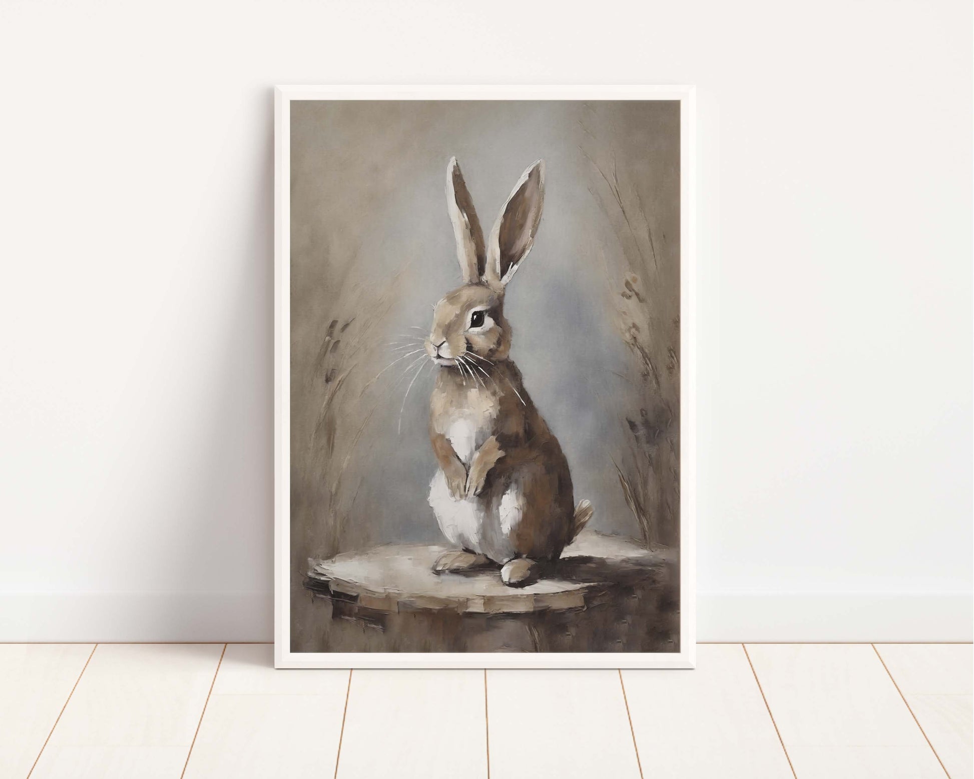 Vintage Rabbit Art Print | Whimsical Easter & Year - Round Decor | Made in Canada - Wordkind Stationery Boutique