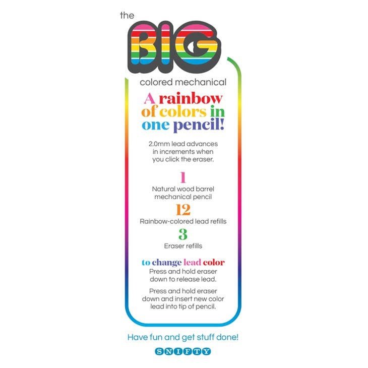 Big Coloured Mechanical Pencil Set - Wordkind
