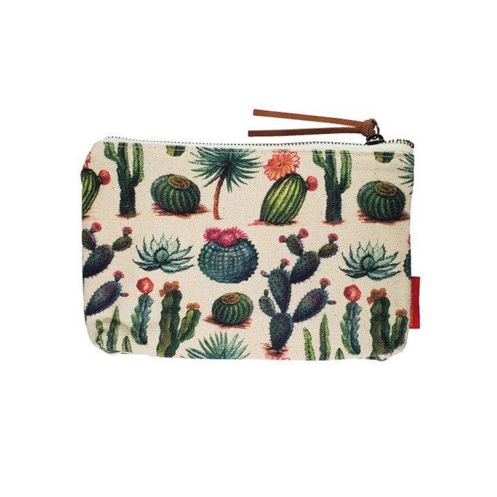 Bruno Visconti “Green Cactus” Durable Canvas Pouch - Wordkind