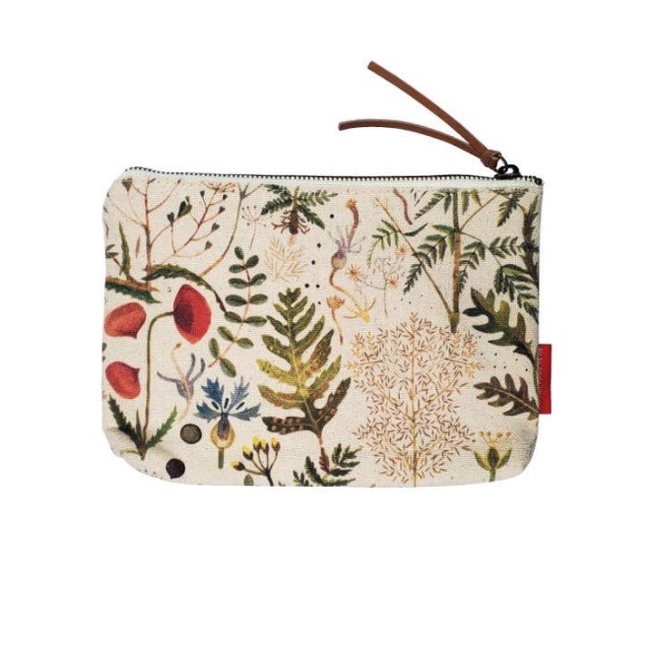 Bruno Visconti “Greens and Flowers” Canvas Pouch - Wordkind