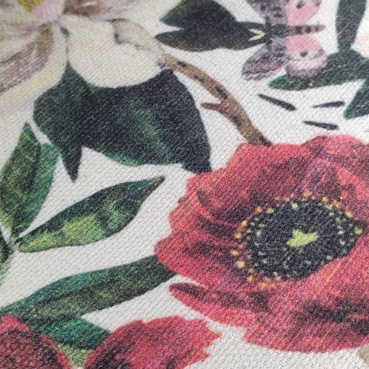 Bruno Visconti “Peonies” Floral Canvas Pouch - Wordkind