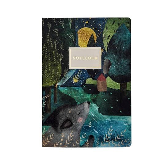 Bruno Visconti "The Wolf Cub and the Moon" Notebook - Wordkind