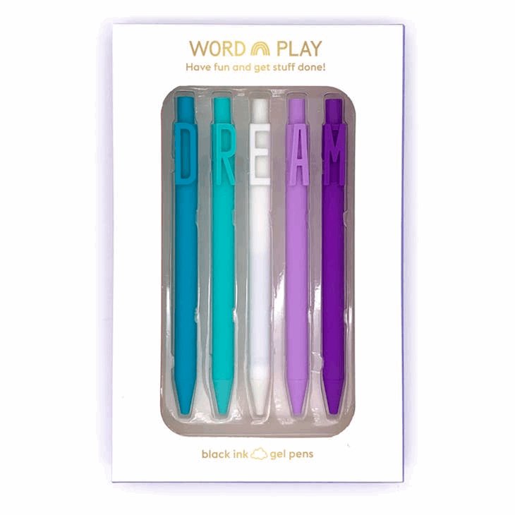 DREAM Wordplay Teal and Purple Gel Pen Set - Wordkind