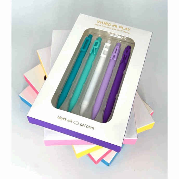 DREAM Wordplay Teal and Purple Gel Pen Set - Wordkind