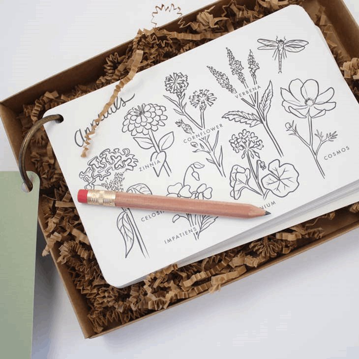 Gardening Mini Journal Set With Plant Markers - Wordkind