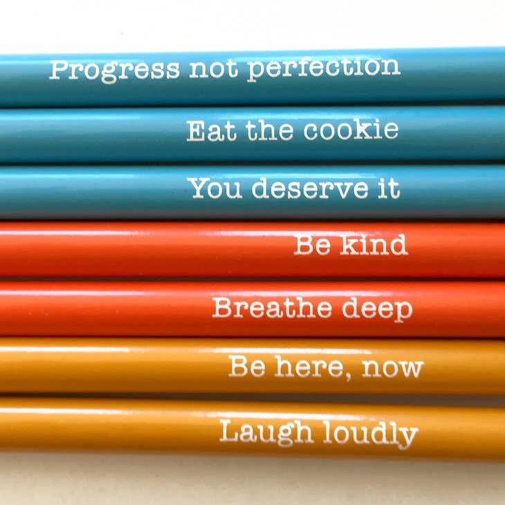 "Note To Self" Positive Message Pencil Set - Wordkind