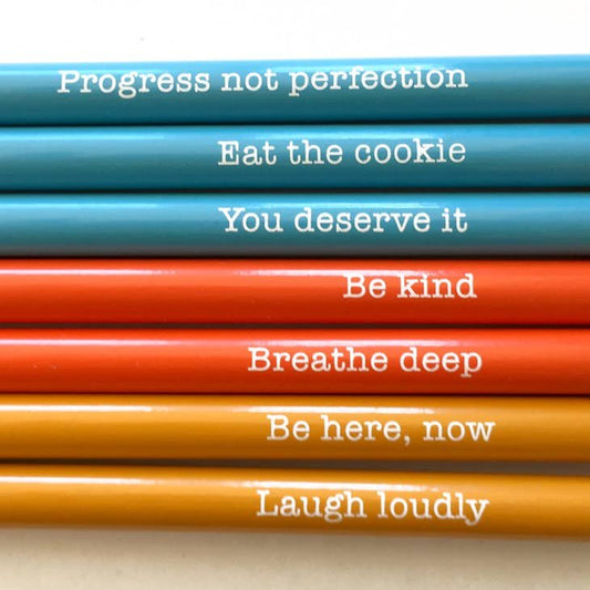 "Note To Self" Positive Message Pencil Set - Wordkind