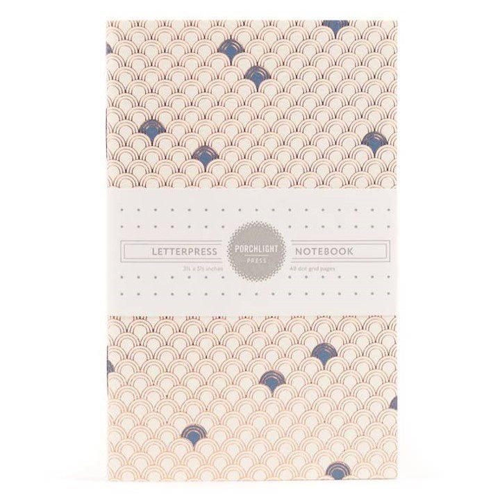 Rose Gold Foil  Dot-Grid Letterpressed  Mini Notebook Set - Wordkind